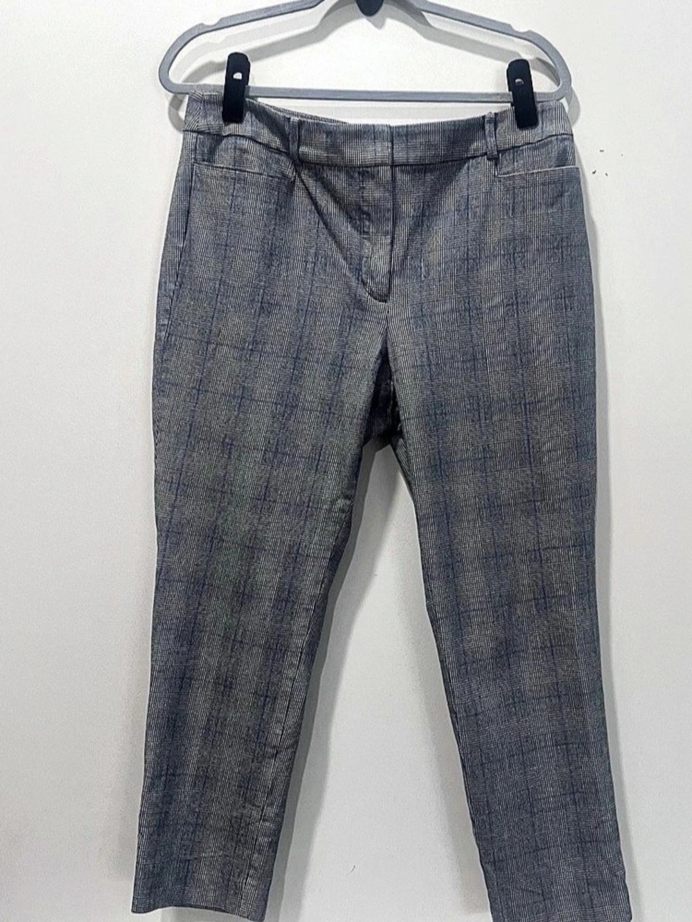 LOFT High Waist Curvy Skinny Pants in Glen Plaid Pants Glen Plaid Waist 12